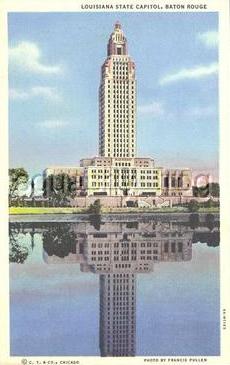 State Capitol reflecting in Capitol Lake, Baton Rouge